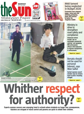 Cover of The Sun (Malaysia)
