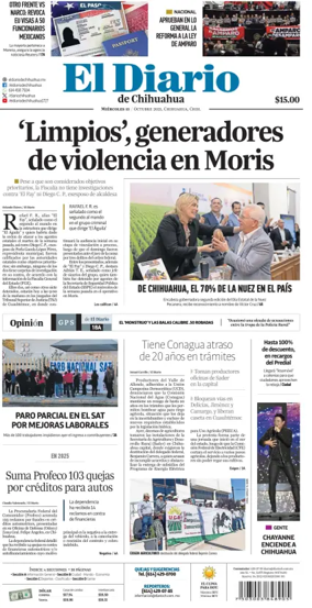Cover of El Diario de Chihuahua