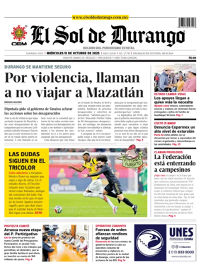 Cover of El Sol de Durango