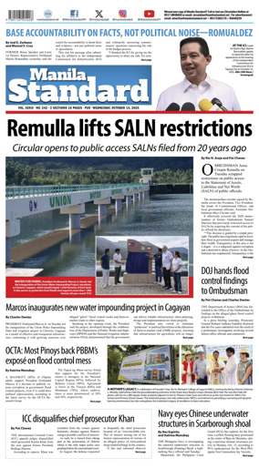Cover of Manila Standard