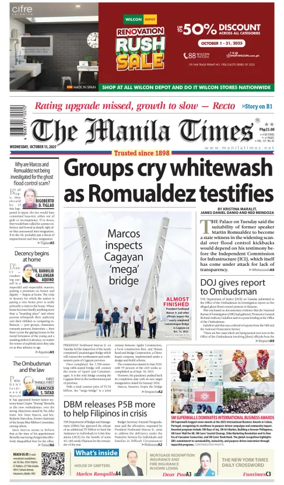 Cover of Manila Times