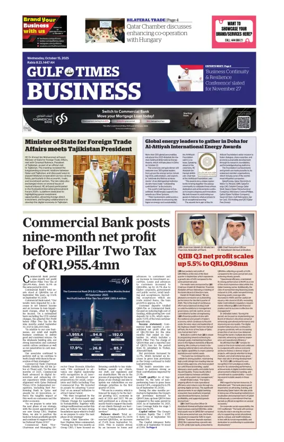 Cover of Gulf Times Business