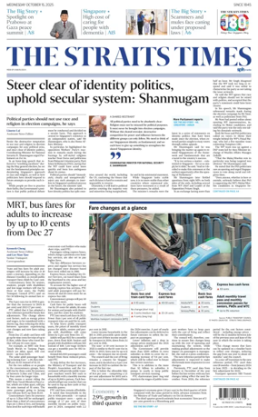 Cover of The Straits Times