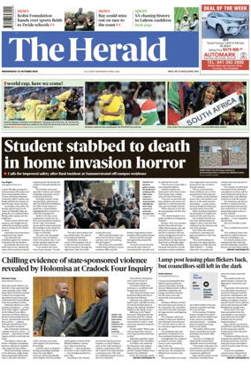 Cover of The Herald (South Africa)