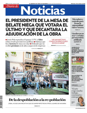 Cover of Diario de Noticias (Spain)