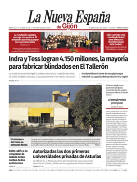 Cover of La Nueva España (Gijón)