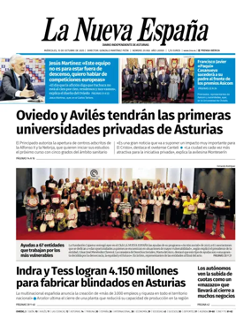 Cover of La Nueva España (Oviedo)