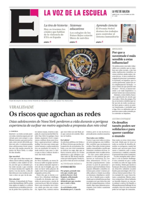 Cover of La Voz de Galicia (Arousa) - La Voz de la Escuela