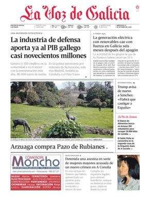 Cover of La Voz de Galicia (Arousa)