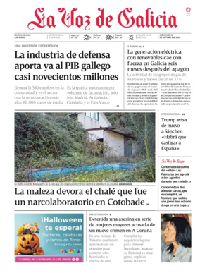 Cover of La Voz de Galicia (Lugo)