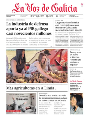 Cover of La Voz de Galicia (Ourense)