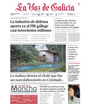 Cover of La Voz de Galicia (Pontevedra)