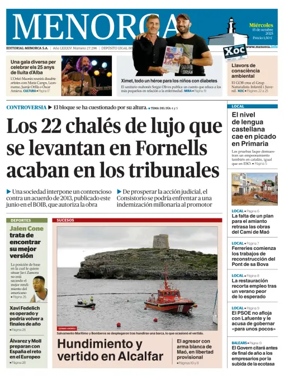 Cover of Menorca Diario Insular