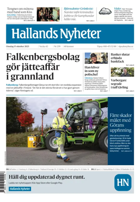 Cover of Hallands Nyheter