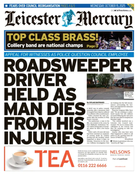 Cover of Leicester Mercury