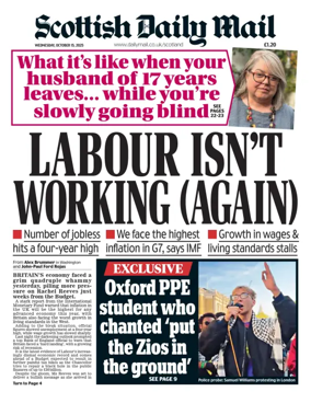 Cover of Scottish Daily Mail