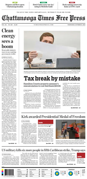 Cover of Chattanooga Times Free Press