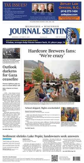 Cover of Milwaukee Journal Sentinel