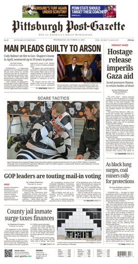 Cover of Pittsburgh Post-Gazette