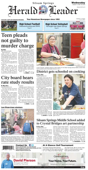 Cover of Siloam Springs Herald Leader