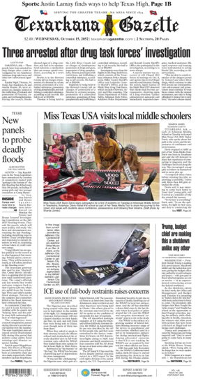 Cover of Texarkana Gazette