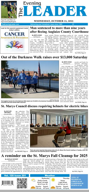 Cover of The Evening Leader