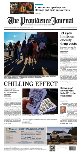 Cover of The Providence Journal