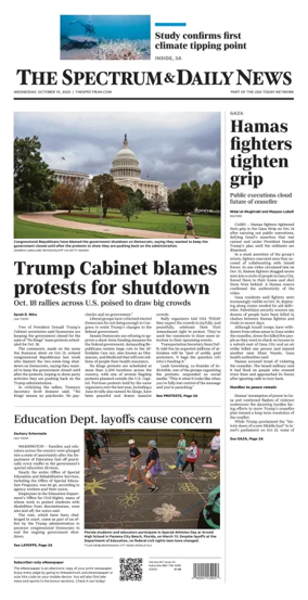 Cover of The Spectrum & Daily News