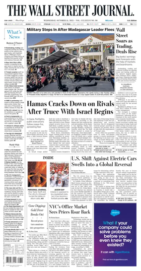 Cover of The Wall Street Journal