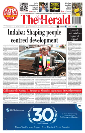 Cover of The Herald (Zimbabwe)