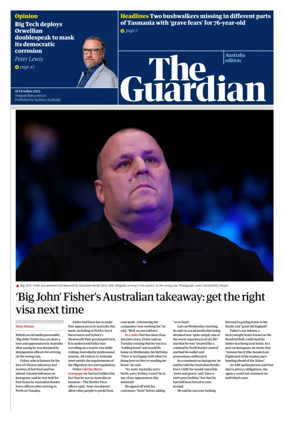 Cover of The Guardian Australia