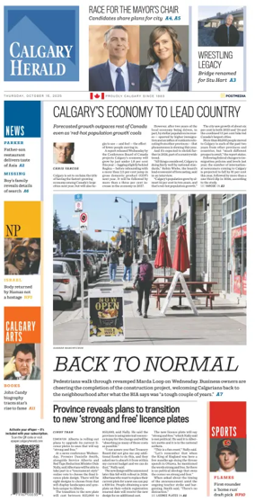Cover of Calgary Herald