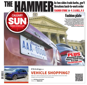 Cover of Calgary Sun