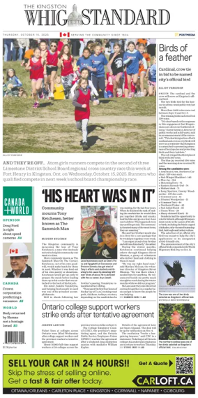 Cover of Kingston Whig-Standard