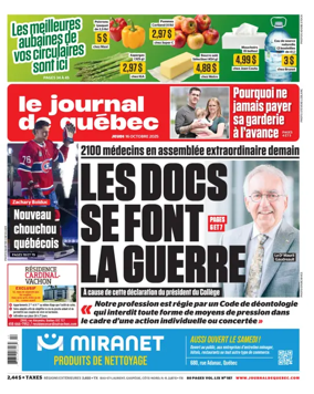 Cover of Le Journal de Quebec