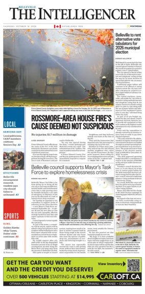 Cover of The Intelligencer (Belleville)