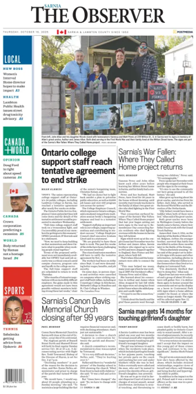 Cover of The Observer (Sarnia)