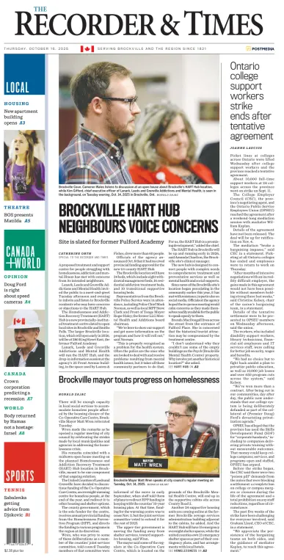 Cover of The Recorder & Times (Brockville)