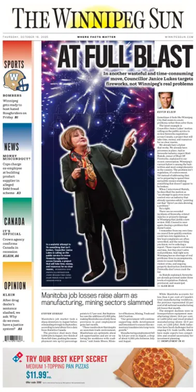 Cover of Winnipeg Sun