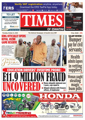 Cover of Times of Eswatini