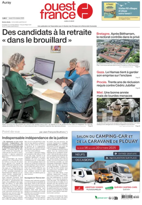 Cover of Ouest France (Auray)