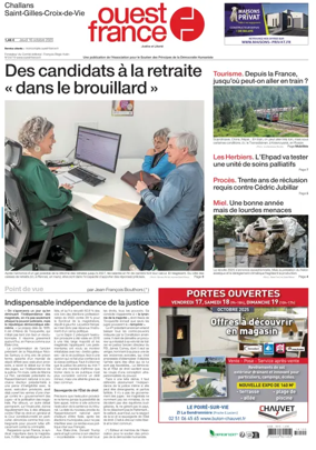 Cover of Ouest France (Challans / Saint-Gilles-Croix-de-Vie)