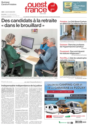 Cover of Ouest France (Quimper)