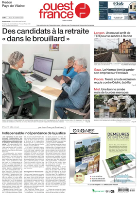 Cover of Ouest France (Redon / Pays de Vilaine)
