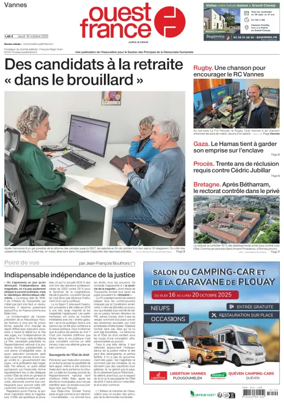 Cover of Ouest France (Vannes)