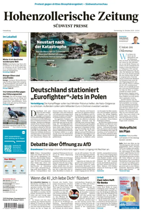 Cover of Hohenzollerische Zeitung
