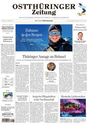 Cover of Ostthüringer Zeitung (Saale-Holzland-Kreis)