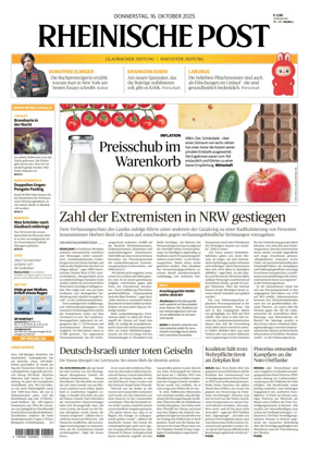 Cover of Rheinische Post - Mönchengladbach and Korschenbroich