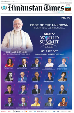 Cover of Hindustan Times (Delhi)