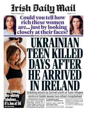 Cover of Irish Daily Mail